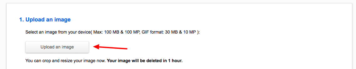 resize image step 1