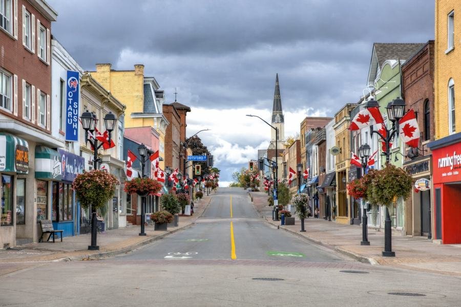 Newmarket, Ontario downtown scene